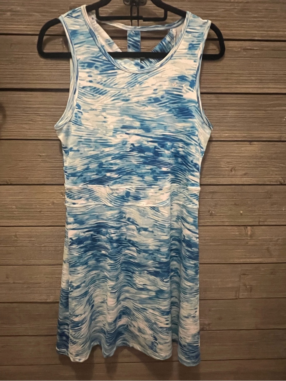 Silver Bait Athletic Dress Ocean Wave Print A-Line Dress